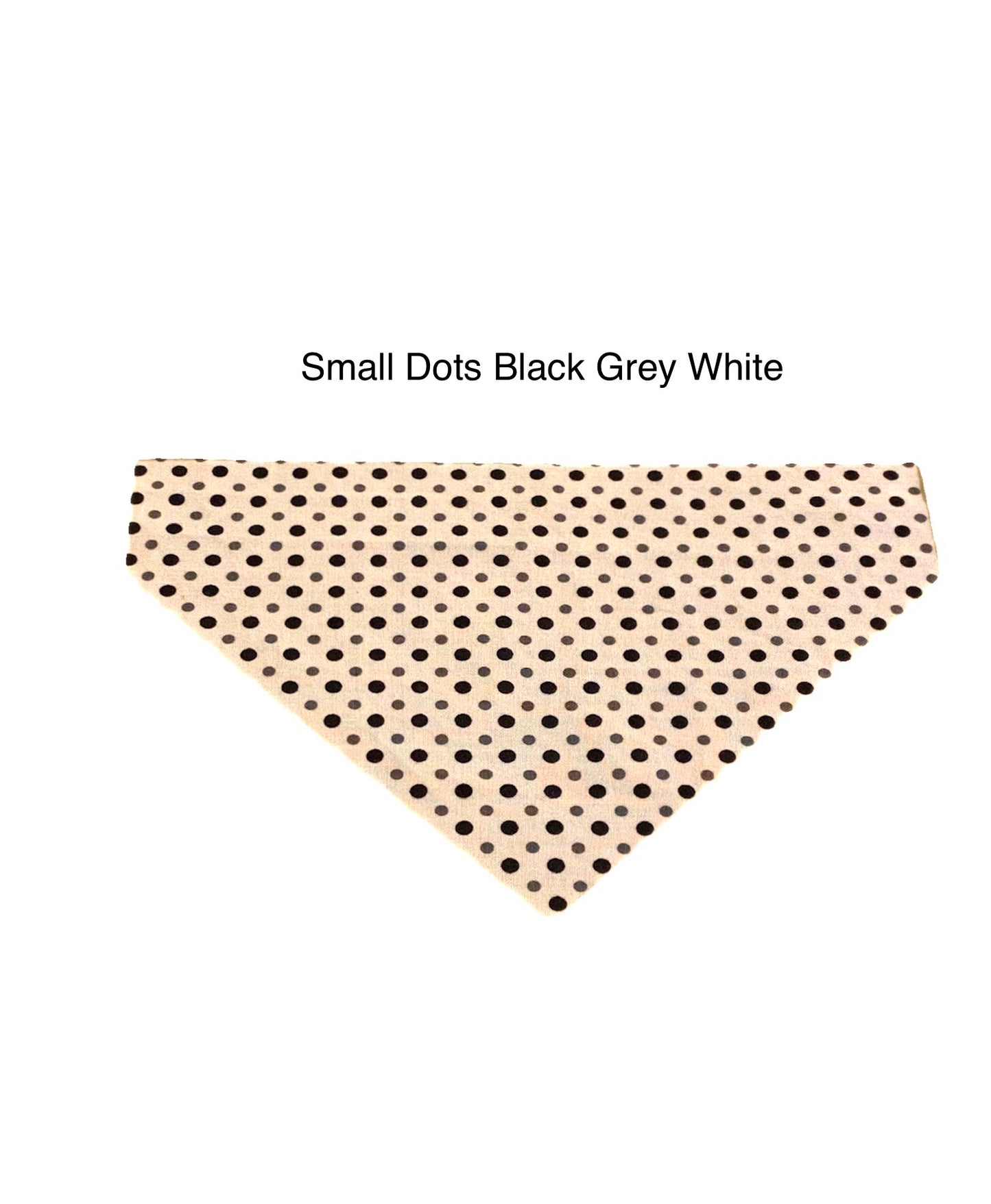 Pawsitive Petwear Bandanas Small Dots Black Grey White