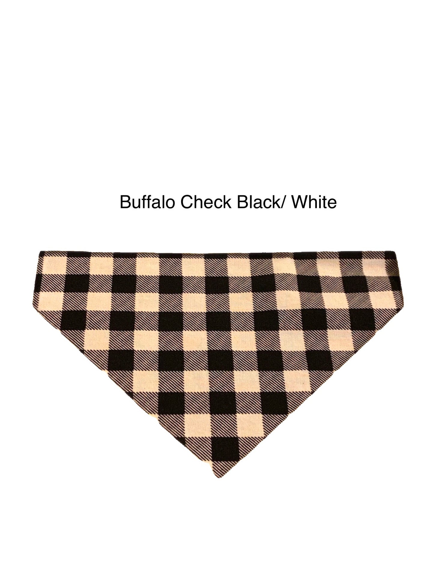Pawsitive Petwear Bandanas Buffalo Check Black White