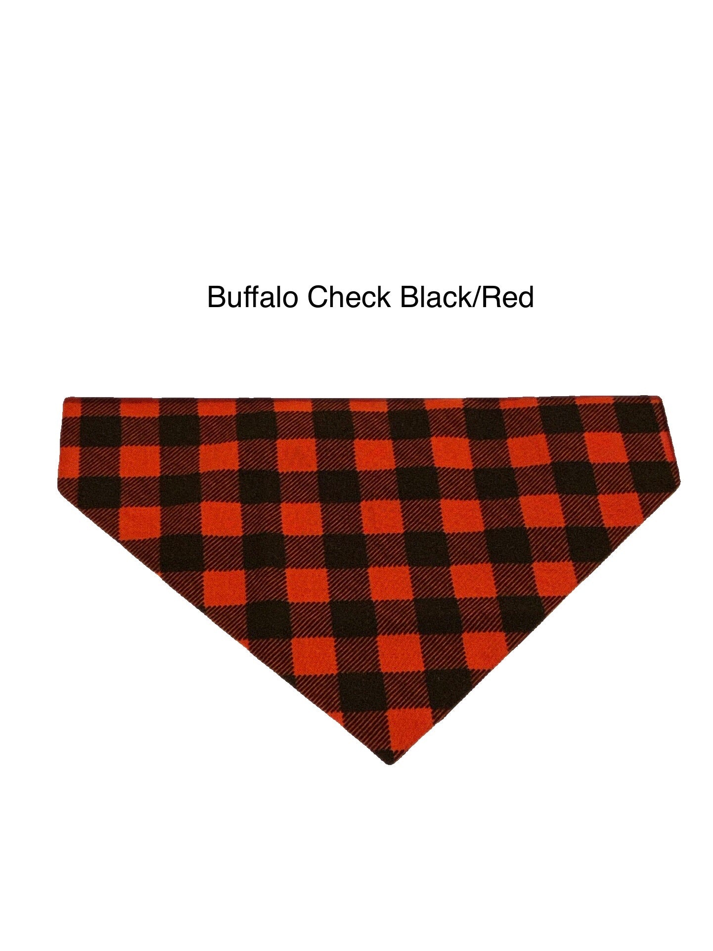 Pawsitive Petwear Bandanas Buffalo Check Black Red