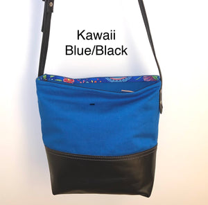 Kawaii Leather Canvas Handbag