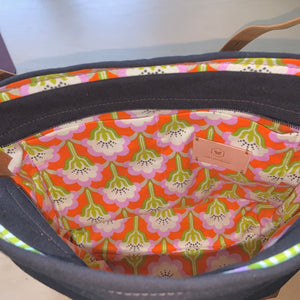 Kawaii Leather Canvas Handbag